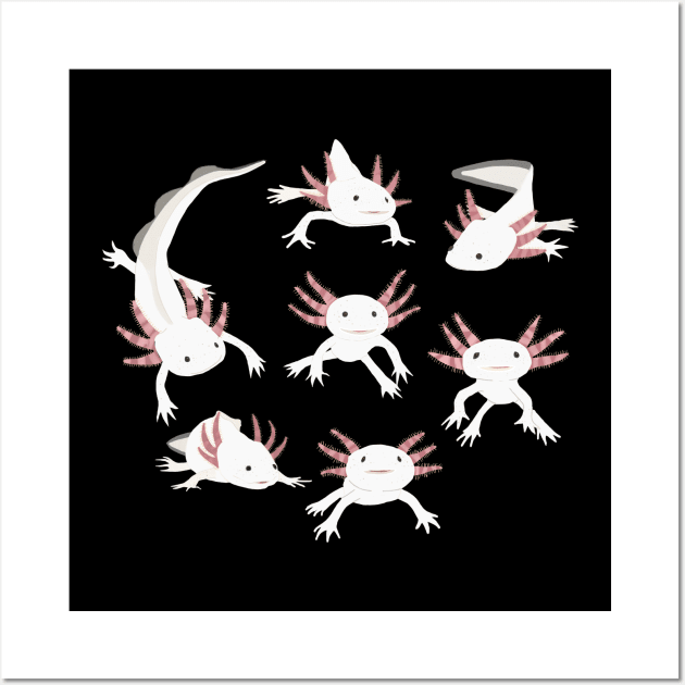 Axolotls Wall Art by ahadden